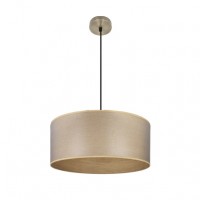 Distribuidor - Lâmpadas Diversas | Colgantes Moderno | COLGANTE TANIA 1XE27 CUERO/MADERA CLARA REGX50X50 CM Ref: 188395085